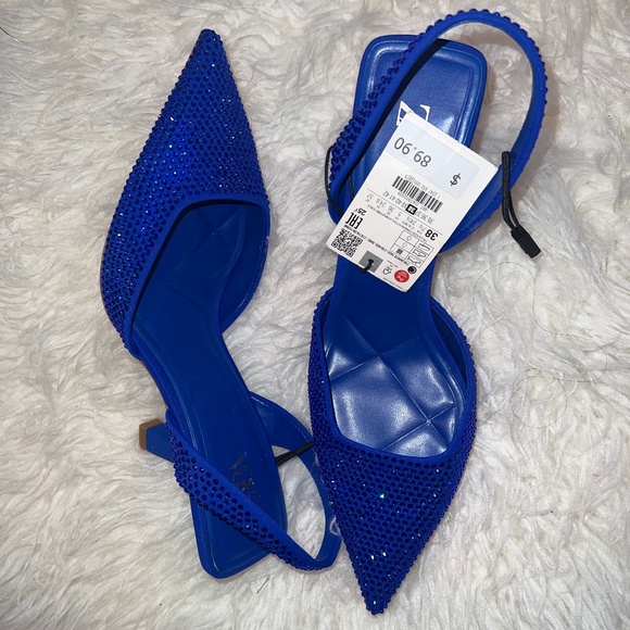 Zara Shoes - Zara shimmery sling back shoes